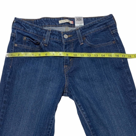 LEVI'S 545 Faded Dark Wash Blue Denim Low Rise Boot Cut 545 Jeans - Picture 5 of 11